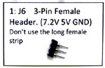 3-pin female header